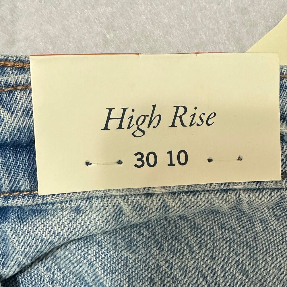 Abercrombie & Fitch High Rise Denim Blue Jean Midi Skirt Size 30 or 10 NWT - Picture 4 of 10